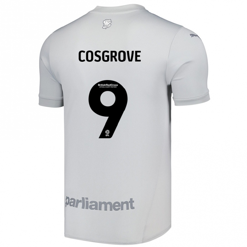 Women Football Sam Cosgrove #9 Silver Gray Away Jersey 2024/25 T-Shirt Nz