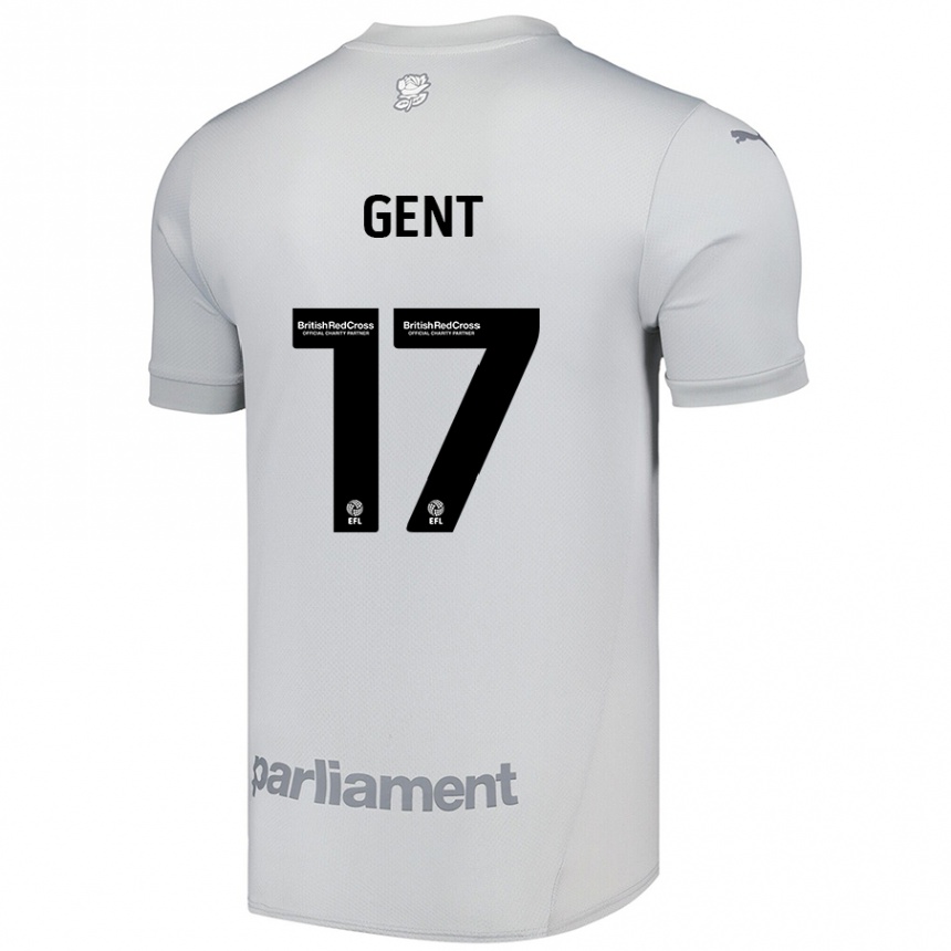 Women Football Georgie Gent #17 Silver Gray Away Jersey 2024/25 T-Shirt Nz