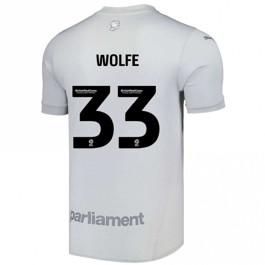 Women Football Matty Wolfe #33 Silver Gray Away Jersey 2024/25 T-Shirt Nz