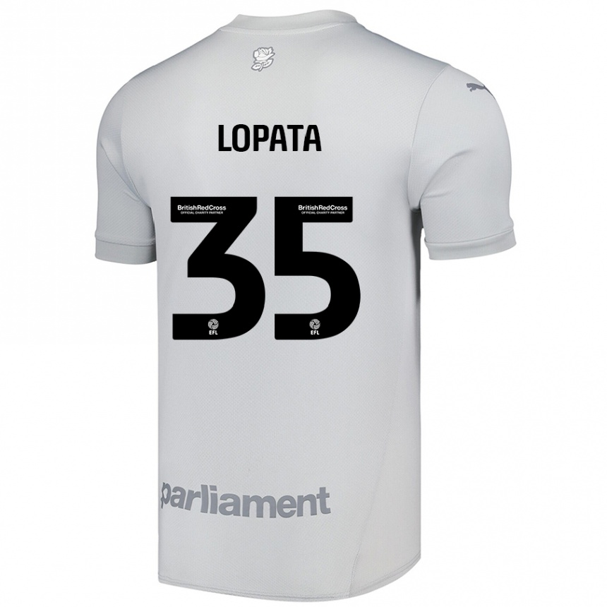 Women Football Kacper Lopata #35 Silver Gray Away Jersey 2024/25 T-Shirt Nz