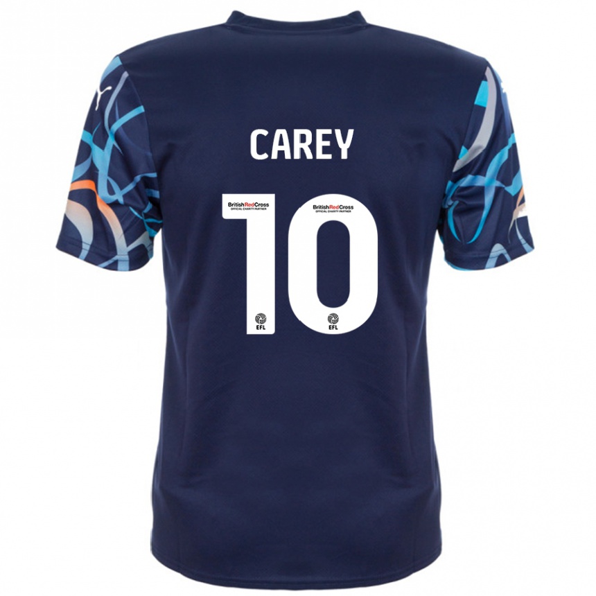 Women Football Sonny Carey #10 Navy Blue Away Jersey 2024/25 T-Shirt Nz