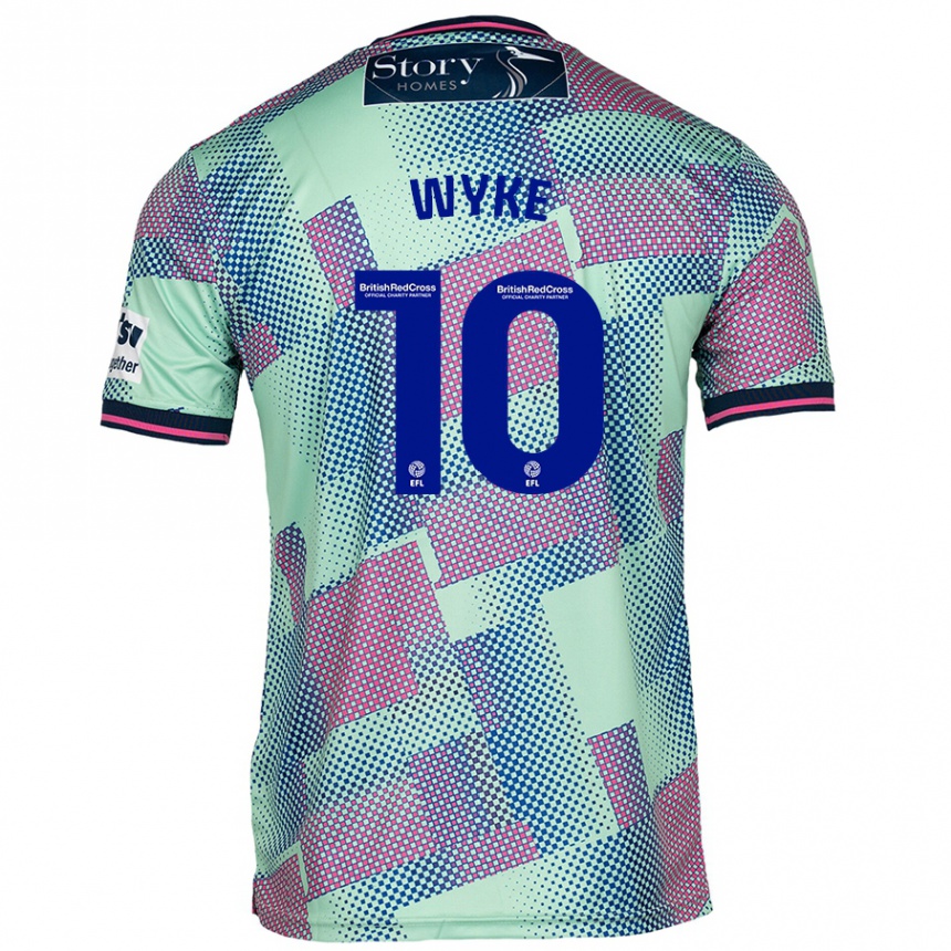 Women Football Charlie Wyke #10 Green Away Jersey 2024/25 T-Shirt Nz