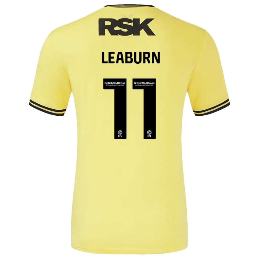 Women Football Miles Leaburn #11 Yellow Black Away Jersey 2024/25 T-Shirt Nz