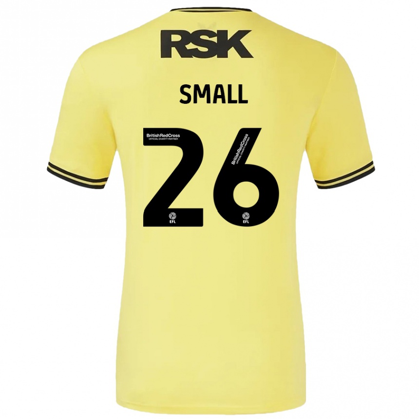 Women Football Thierry Small #26 Yellow Black Away Jersey 2024/25 T-Shirt Nz