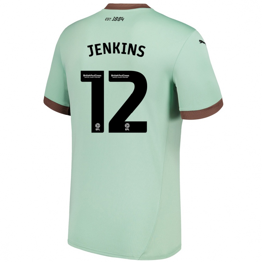 Women Football Camille Jenkins #12 Pale Green Away Jersey 2024/25 T-Shirt Nz