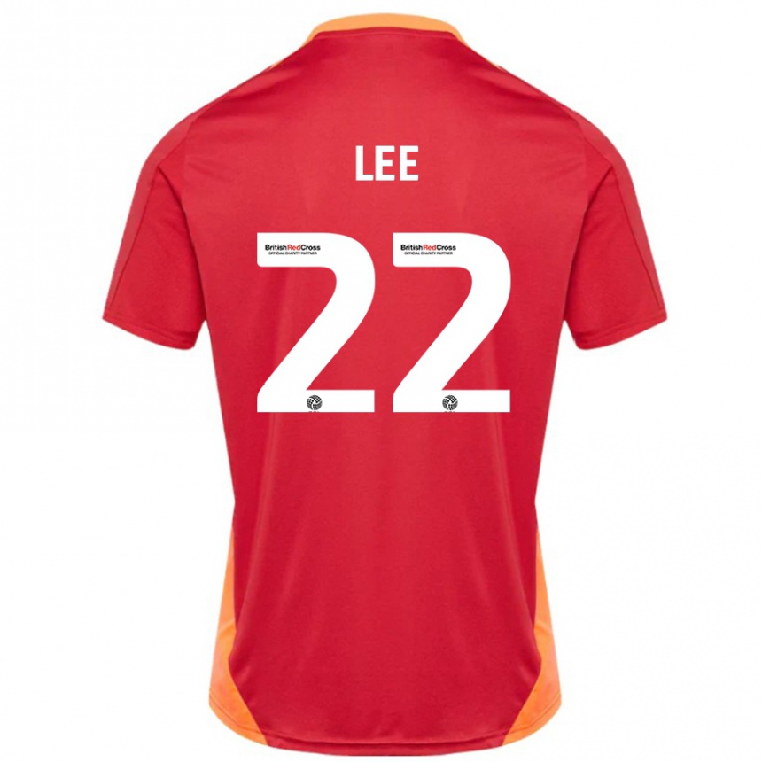 Women Football Harry Lee #22 Blue Off White Away Jersey 2024/25 T-Shirt Nz