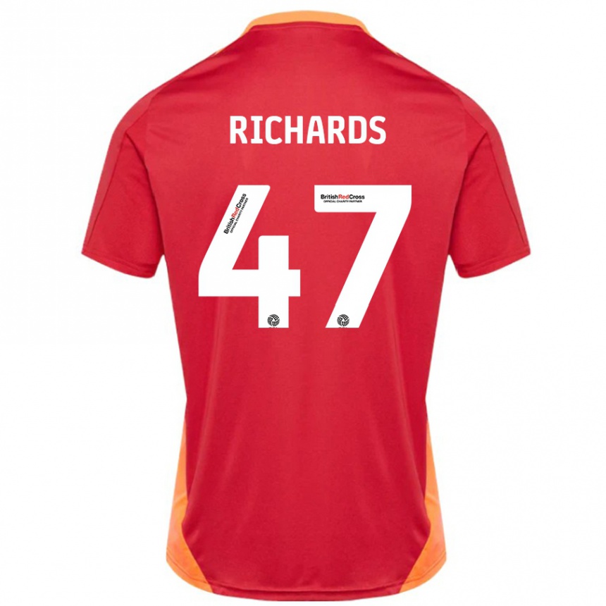 Women Football Jake Richards #47 Blue Off White Away Jersey 2024/25 T-Shirt Nz