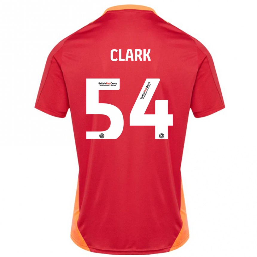 Women Football Max Clark #54 Blue Off White Away Jersey 2024/25 T-Shirt Nz