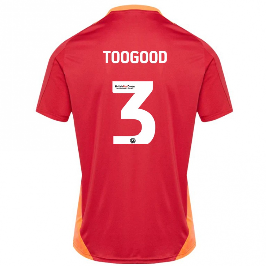 Women Football Emily Toogood #3 Blue Off White Away Jersey 2024/25 T-Shirt Nz