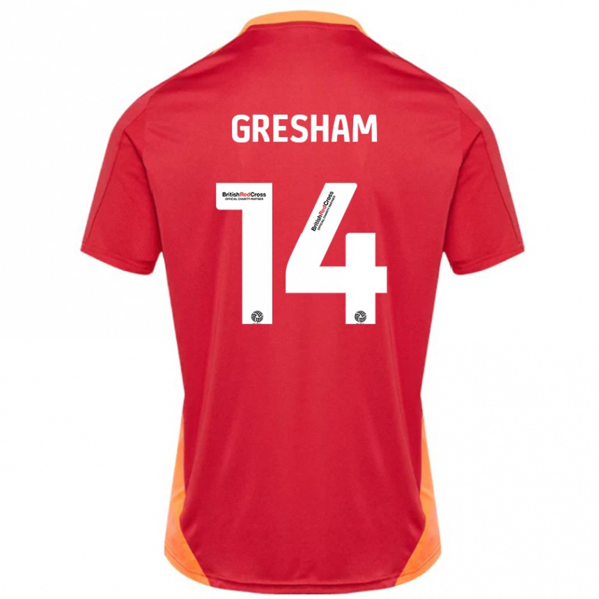 Women Football Georgie-Marie Barbour-Gresham #14 Blue Off White Away Jersey 2024/25 T-Shirt Nz