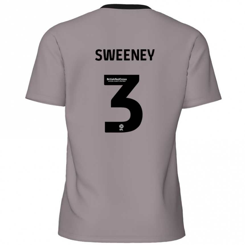 Women Football Jayden Sweeney #3 Grey Away Jersey 2024/25 T-Shirt Nz