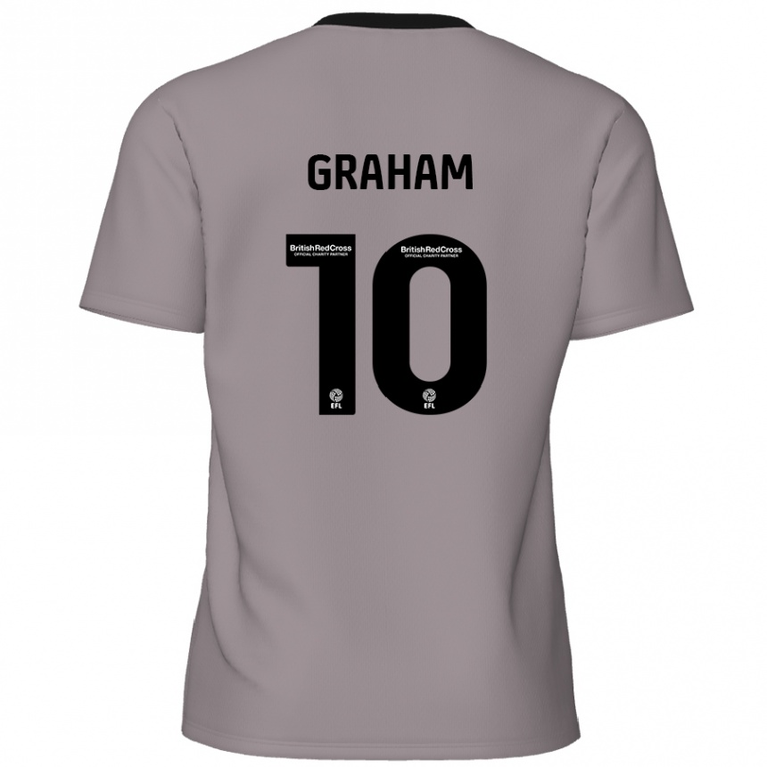 Women Football Jordan Graham #10 Grey Away Jersey 2024/25 T-Shirt Nz