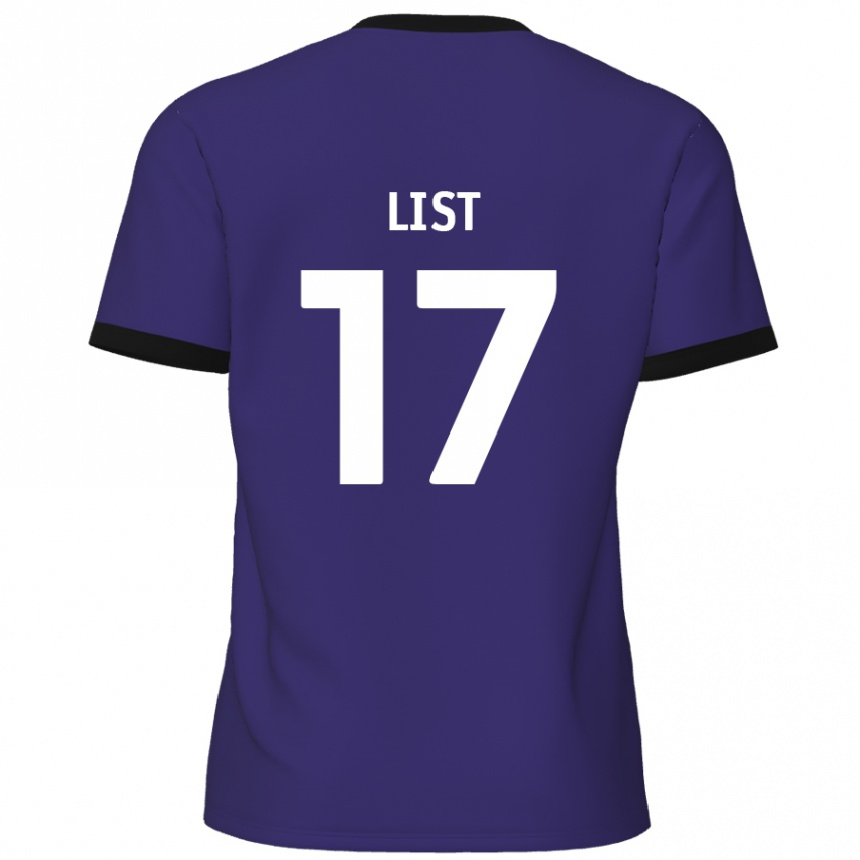 Women Football Elliott List #17 Purple Away Jersey 2024/25 T-Shirt Nz