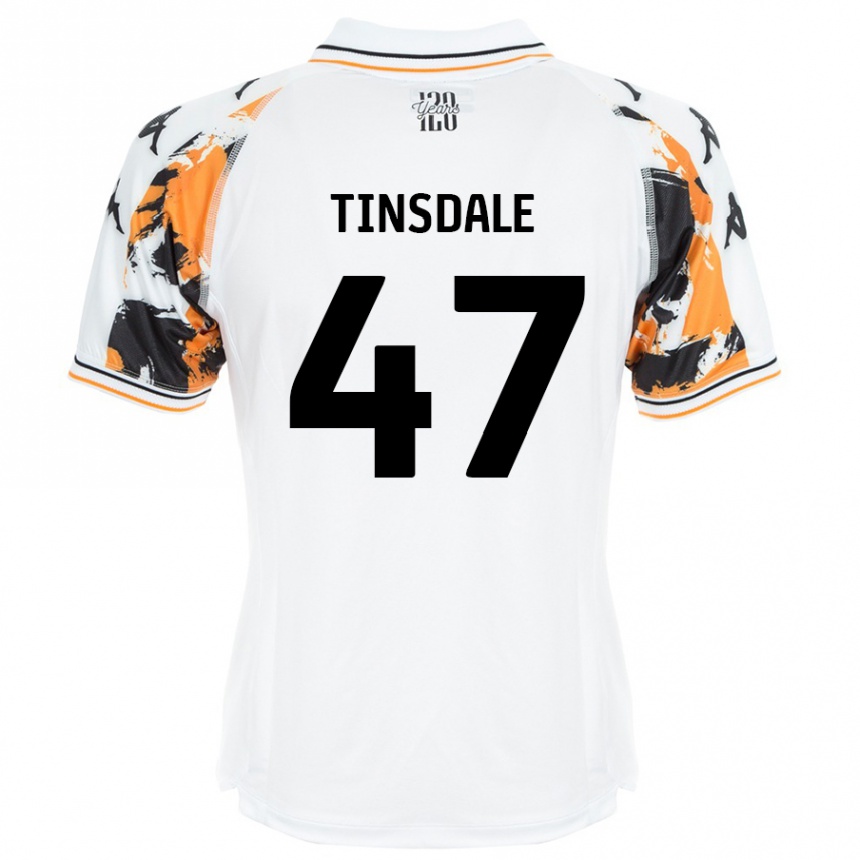 Women Football Nathan Tinsdale #47 White Away Jersey 2024/25 T-Shirt Nz