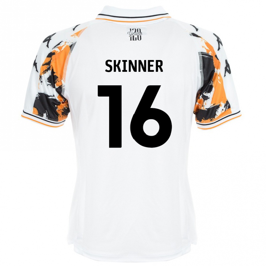 Women Football Harley Skinner #16 White Away Jersey 2024/25 T-Shirt Nz