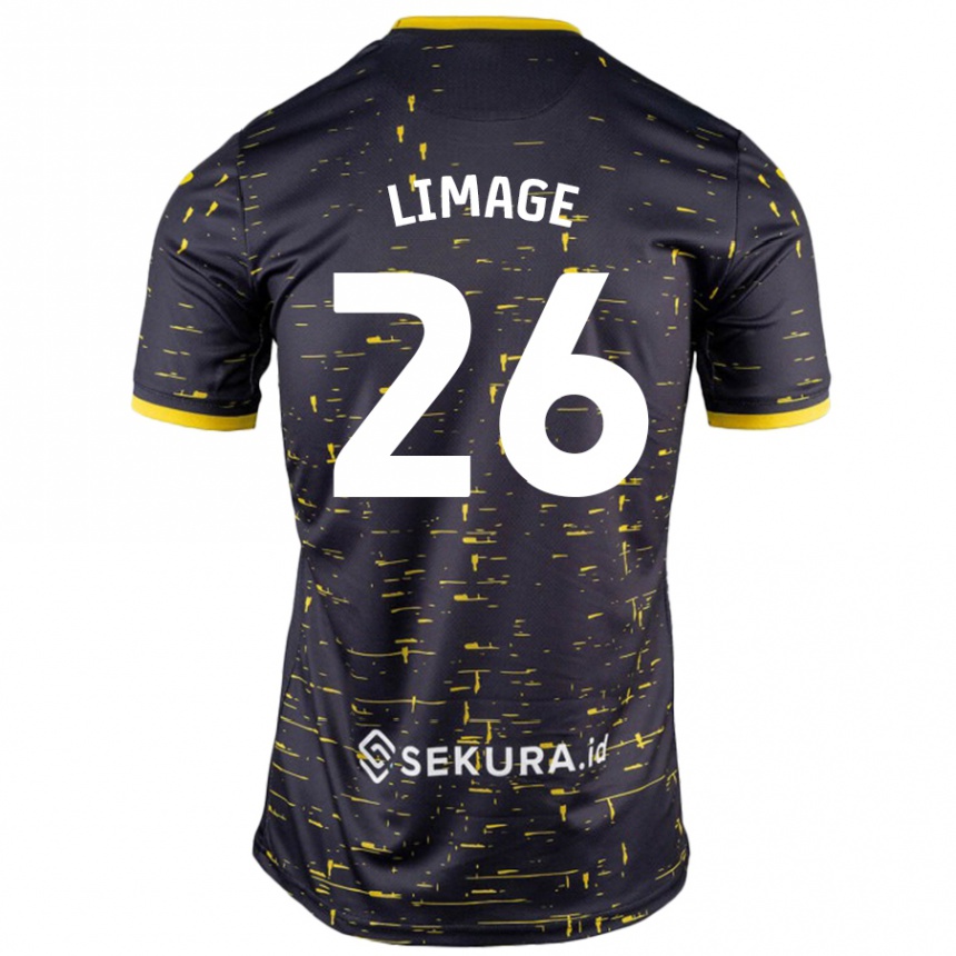 Women Football Felicity Limage #26 Black Yellow Away Jersey 2024/25 T-Shirt Nz