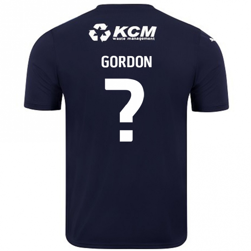 Women Football Owain Gordon #0 Navy Blue Away Jersey 2024/25 T-Shirt Nz