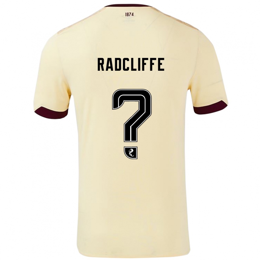 Women Football Josh Radcliffe #0 Cream Burgundy Away Jersey 2024/25 T-Shirt Nz