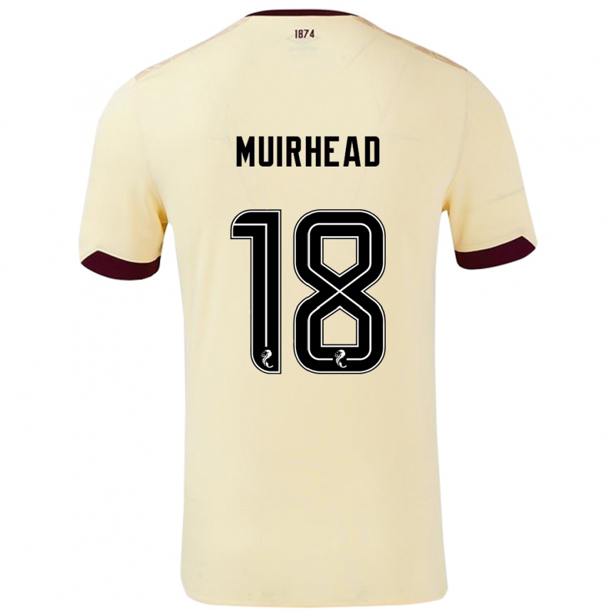 Women Football Owen Muirhead #18 Cream Burgundy Away Jersey 2024/25 T-Shirt Nz