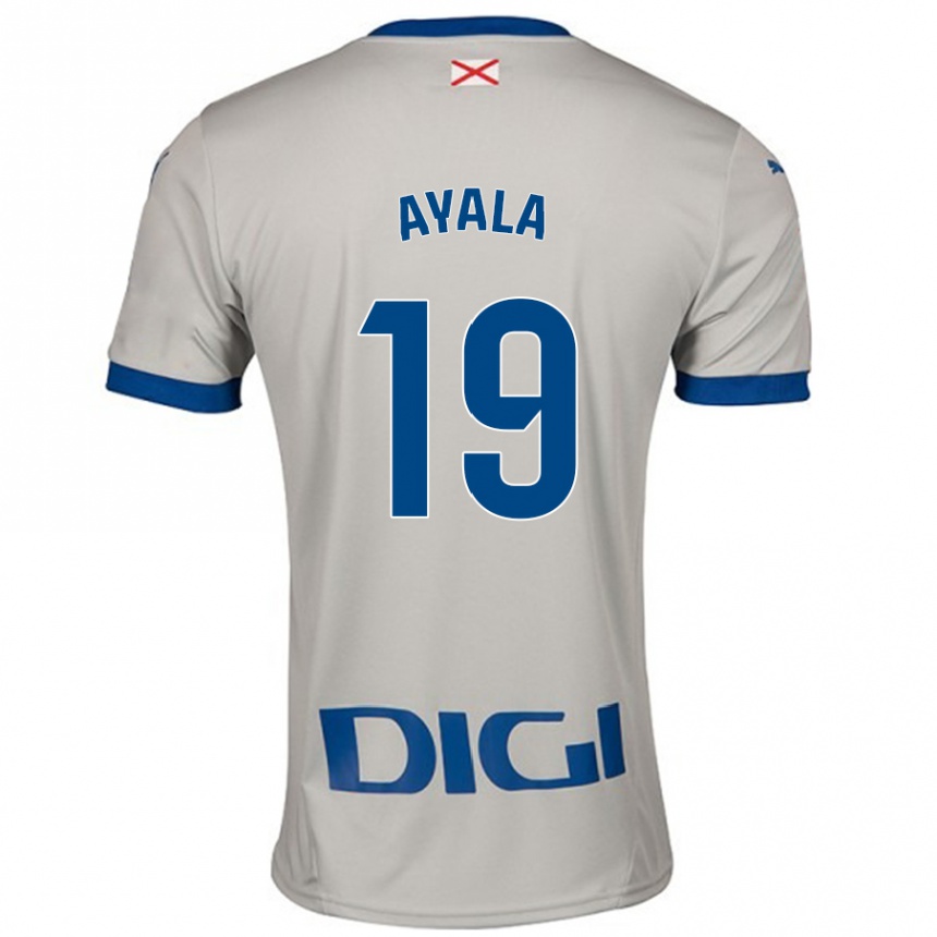 Women Football Axel Ayala #19 Light Gray Away Jersey 2024/25 T-Shirt Nz