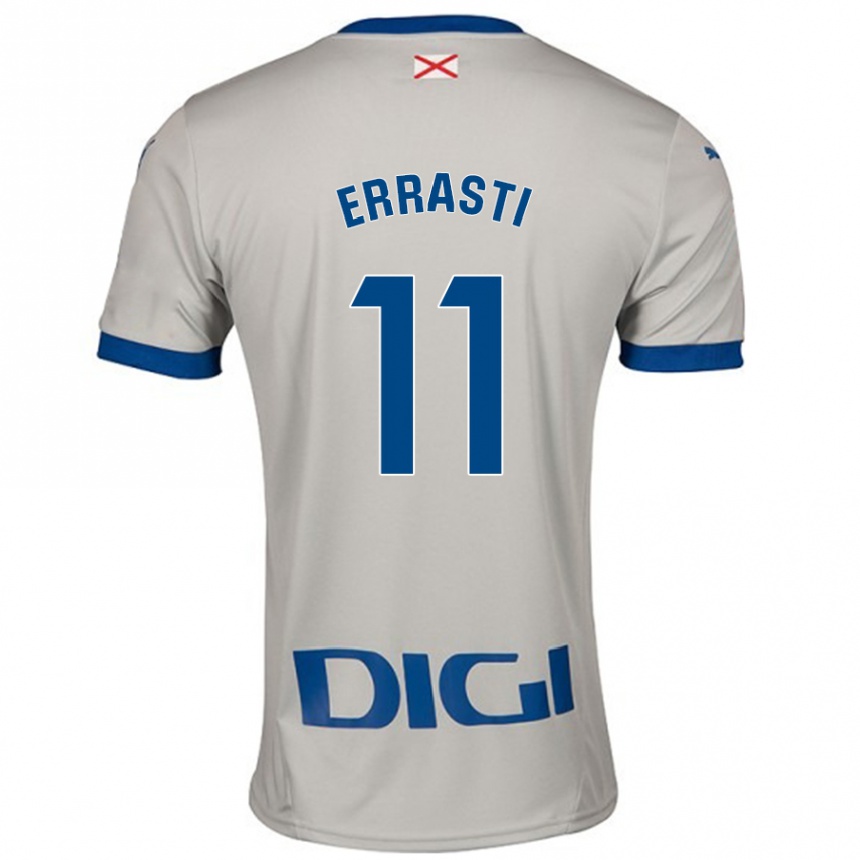 Women Football Elene Errasti #11 Light Gray Away Jersey 2024/25 T-Shirt Nz