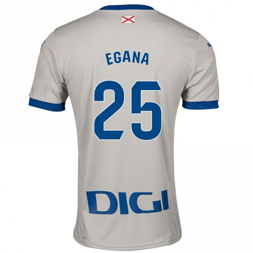 Women Football Eider Egaña #25 Light Gray Away Jersey 2024/25 T-Shirt Nz