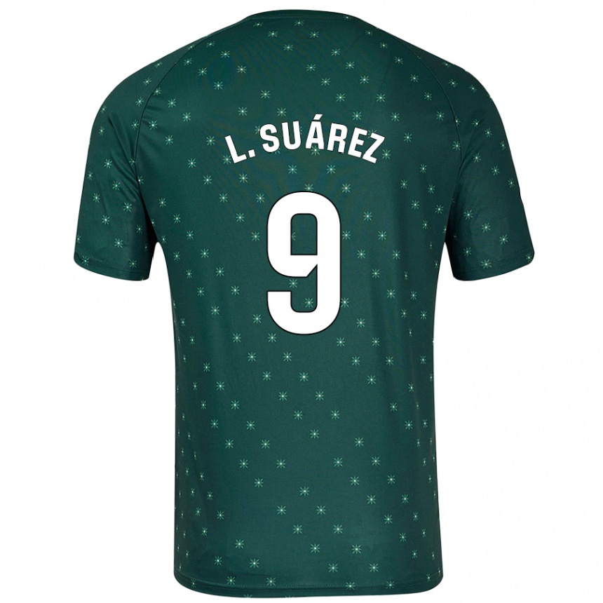 Women Football Luis Suárez #9 Dark Green Away Jersey 2024/25 T-Shirt Nz