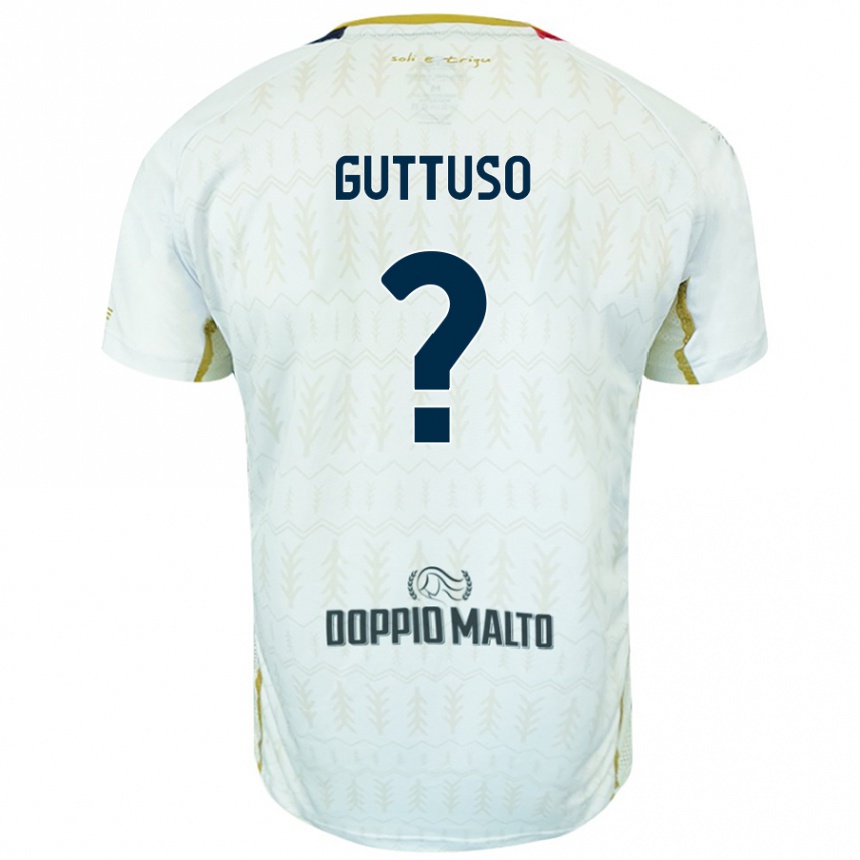 Women Football Iacopo Guttuso #0 White Away Jersey 2024/25 T-Shirt Nz