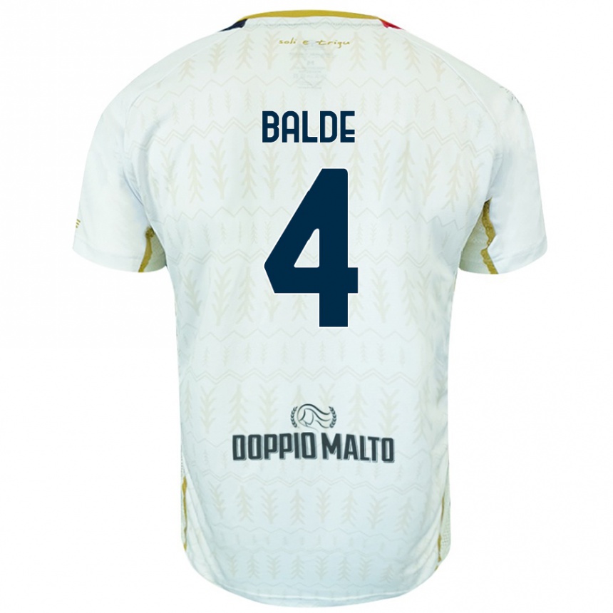 Women Football Mamadou Balde #4 White Away Jersey 2024/25 T-Shirt Nz