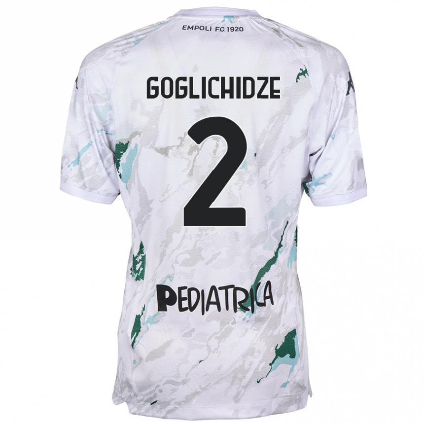 Women Football Saba Goglichidze #2 Grey Away Jersey 2024/25 T-Shirt Nz