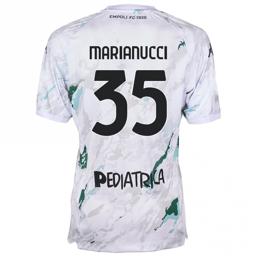 Women Football Luca Marianucci #35 Grey Away Jersey 2024/25 T-Shirt Nz