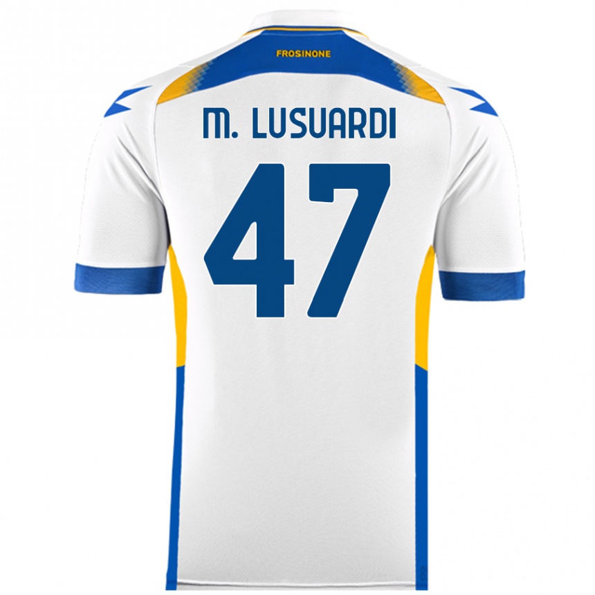 Women Football Mateus Lusuardi #47 White Away Jersey 2024/25 T-Shirt Nz