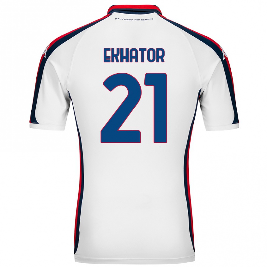 Women Football Jeff Ekhator #21 White Away Jersey 2024/25 T-Shirt Nz