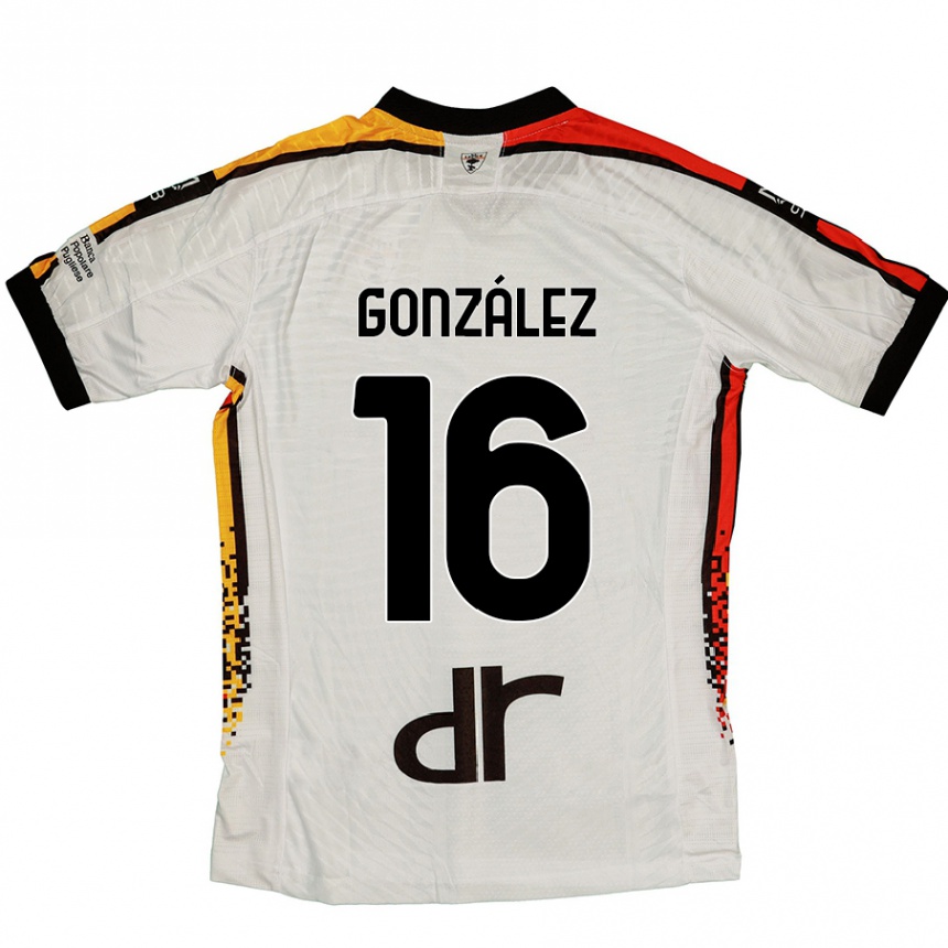 Women Football Joan González #16 White Black Away Jersey 2024/25 T-Shirt Nz