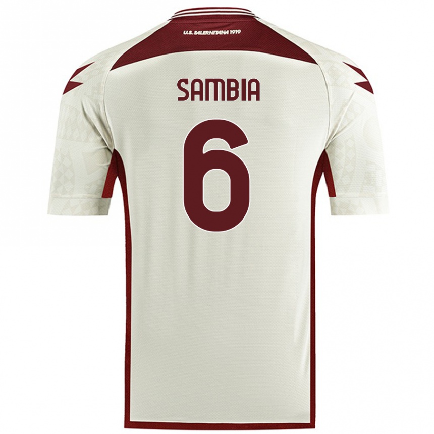 Women Football Junior Sambia #6 Cream Color Away Jersey 2024/25 T-Shirt Nz