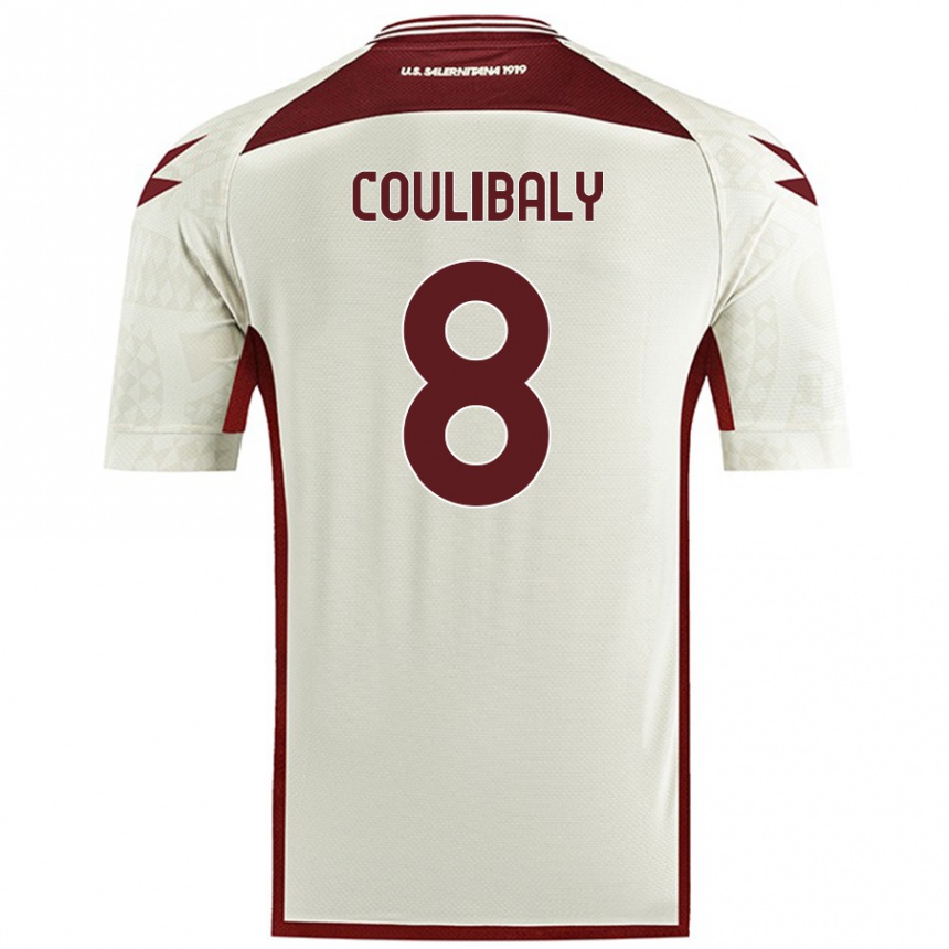 Women Football Mamadou Coulibaly #8 Cream Color Away Jersey 2024/25 T-Shirt Nz