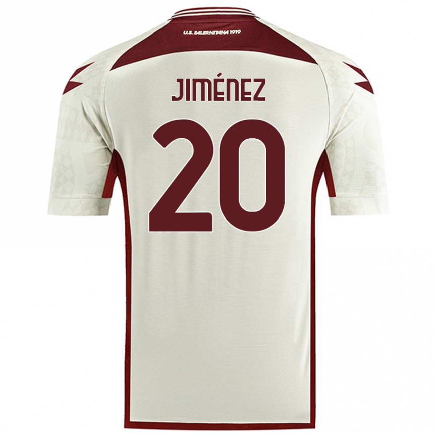 Women Football Kaleb Jiménez #20 Cream Color Away Jersey 2024/25 T-Shirt Nz