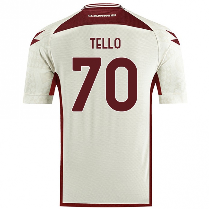 Women Football Andrés Tello #70 Cream Color Away Jersey 2024/25 T-Shirt Nz