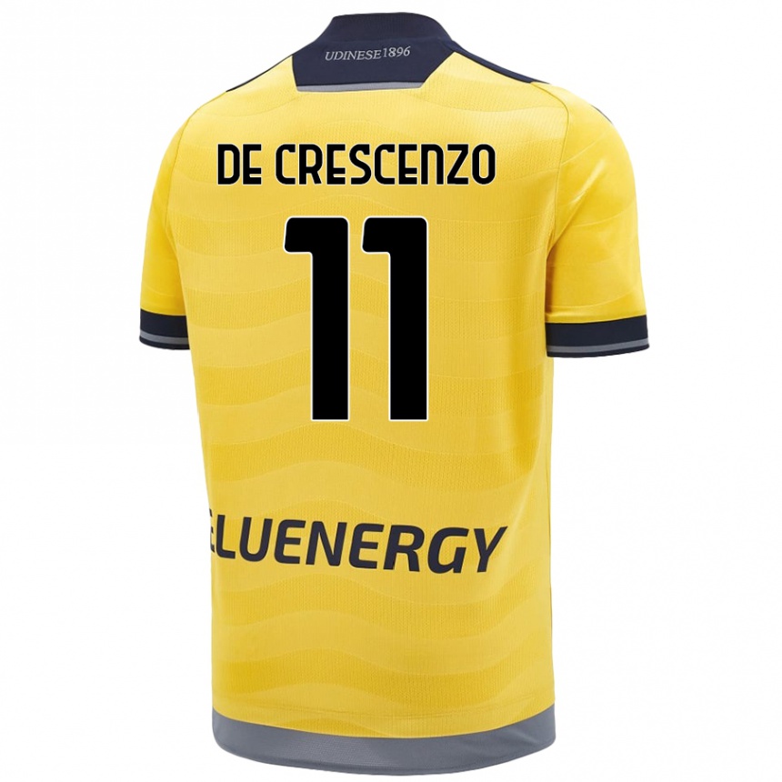 Women Football Marco De Crescenzo #11 Golden Away Jersey 2024/25 T-Shirt Nz