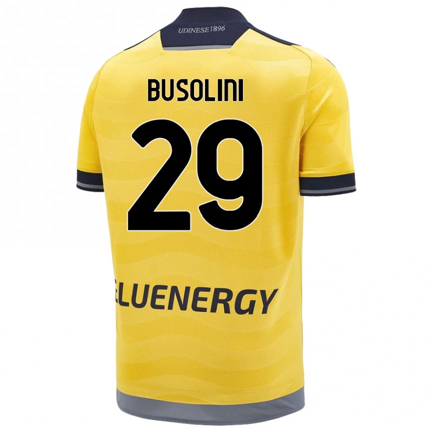 Women Football Alessandro Busolini #29 Golden Away Jersey 2024/25 T-Shirt Nz