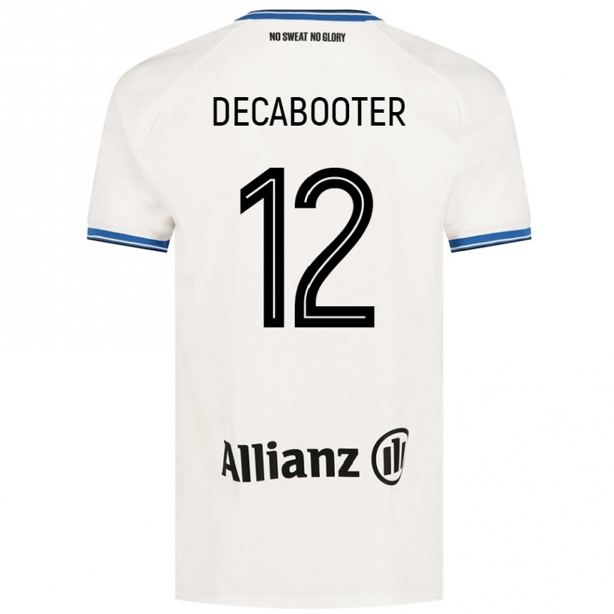 Women Football Marith Decabooter #12 White Away Jersey 2024/25 T-Shirt Nz