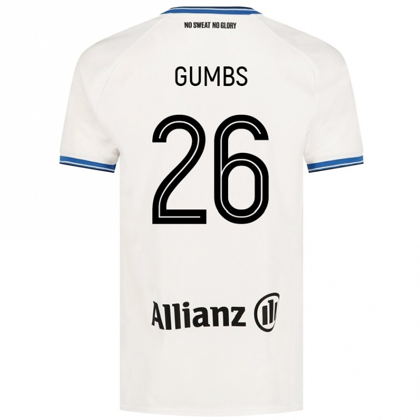 Women Football Aisse Gumbs #26 White Away Jersey 2024/25 T-Shirt Nz