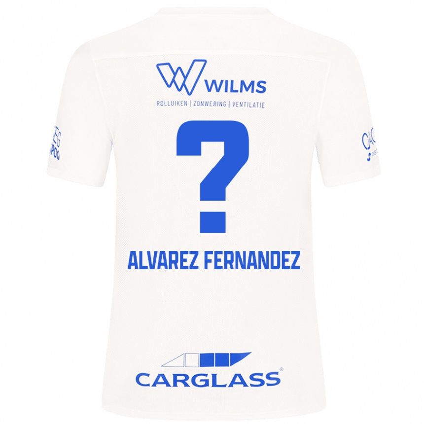 Women Football Loïc Alvarez Fernandez #0 White Away Jersey 2024/25 T-Shirt Nz