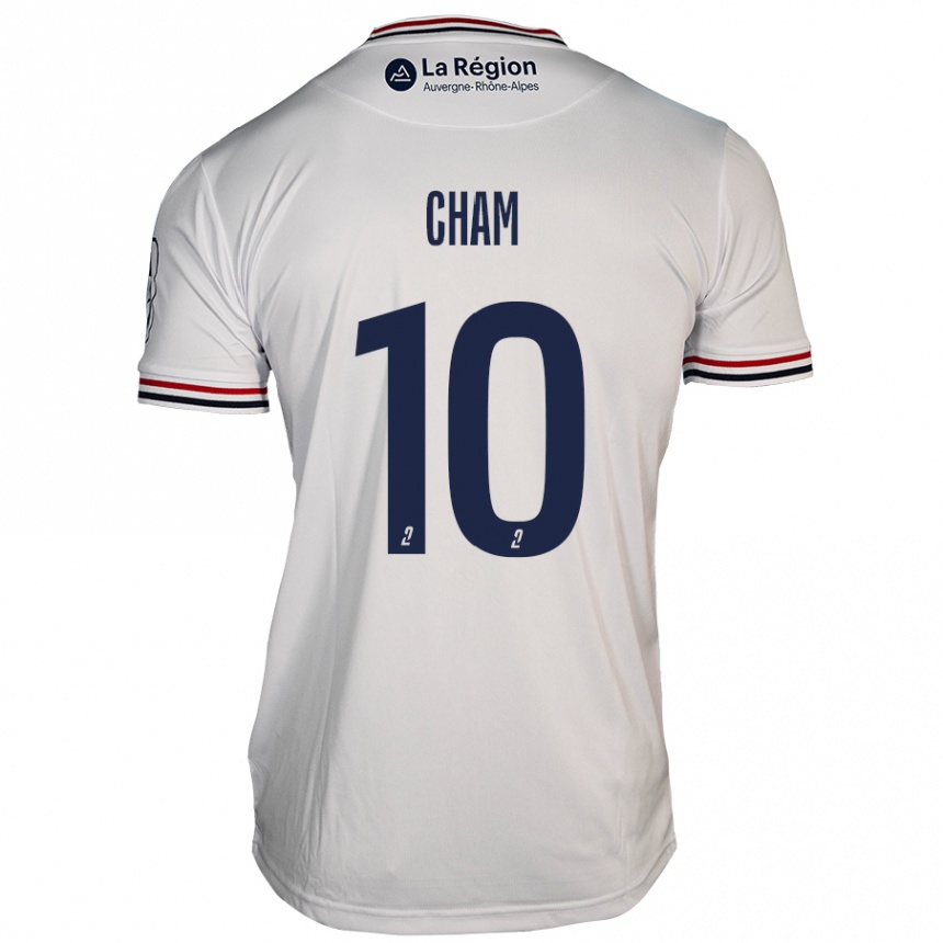 Women Football Muhammed Cham #10 White Away Jersey 2024/25 T-Shirt Nz