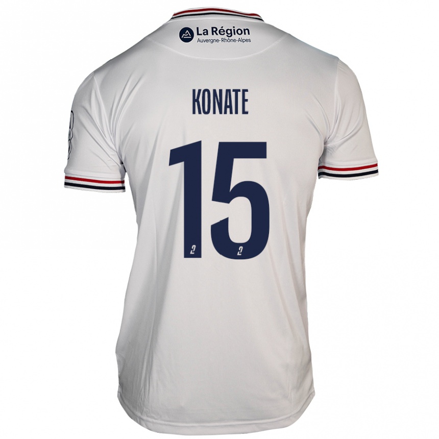 Women Football Cheick Oumar Konaté #15 White Away Jersey 2024/25 T-Shirt Nz