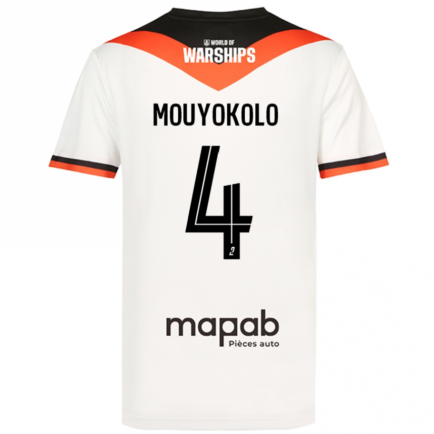 Women Football Loris Mouyokolo #4 White Away Jersey 2024/25 T-Shirt Nz