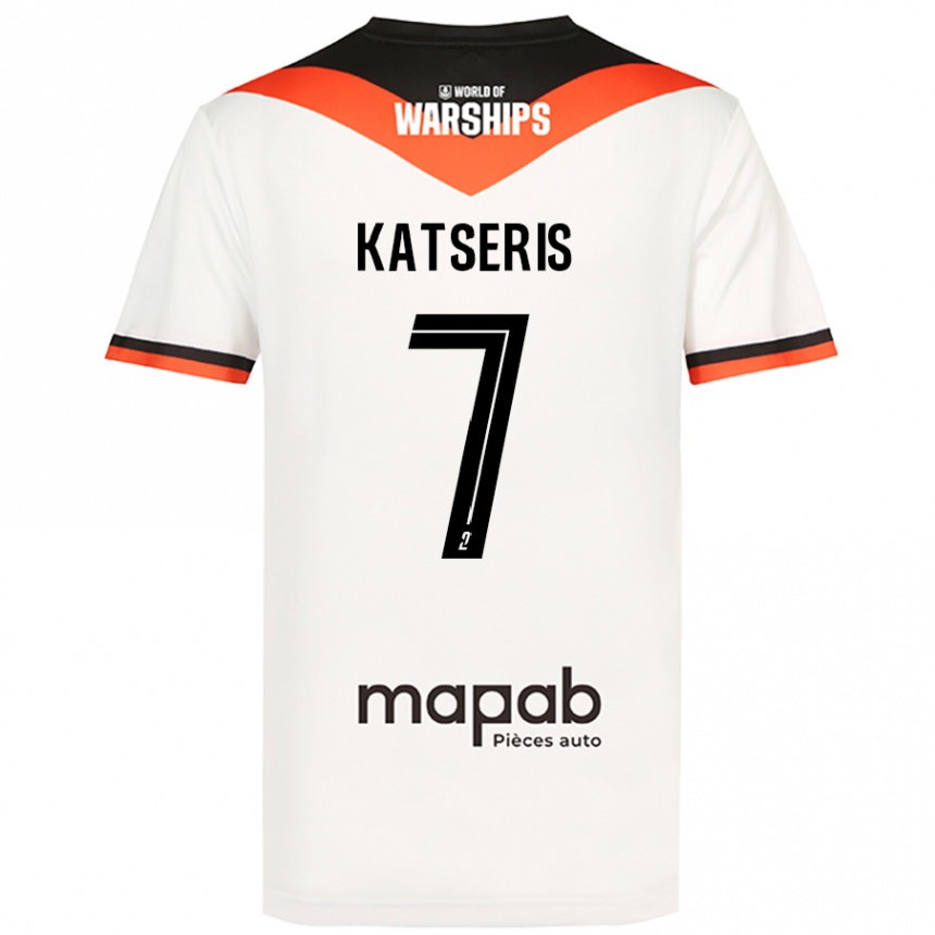 Women Football Panos Katseris #7 White Away Jersey 2024/25 T-Shirt Nz