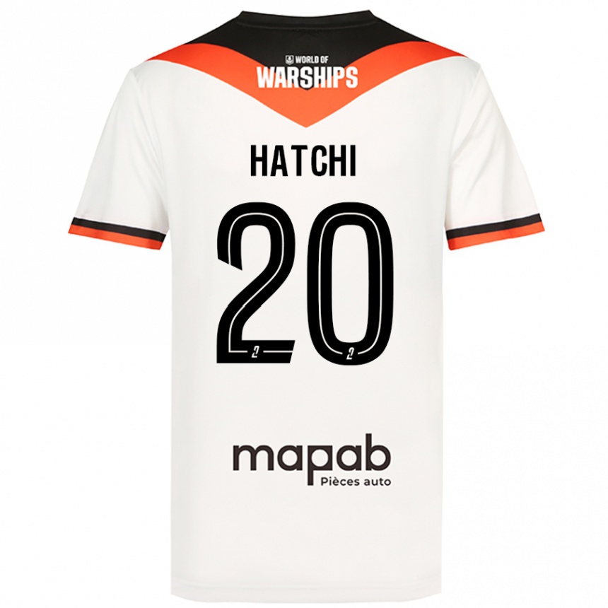 Women Football Jérémy Hatchi #20 White Away Jersey 2024/25 T-Shirt Nz