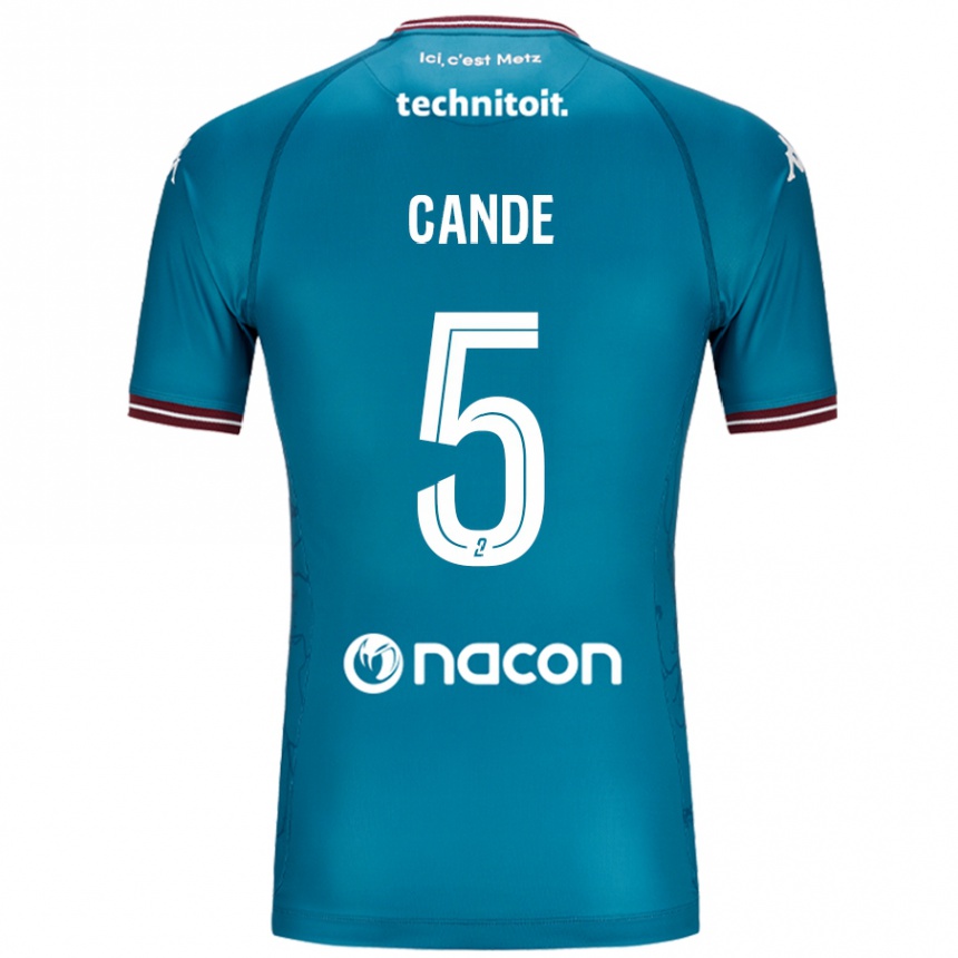 Women Football Fali Candé #5 Bleu Petrole Away Jersey 2024/25 T-Shirt Nz