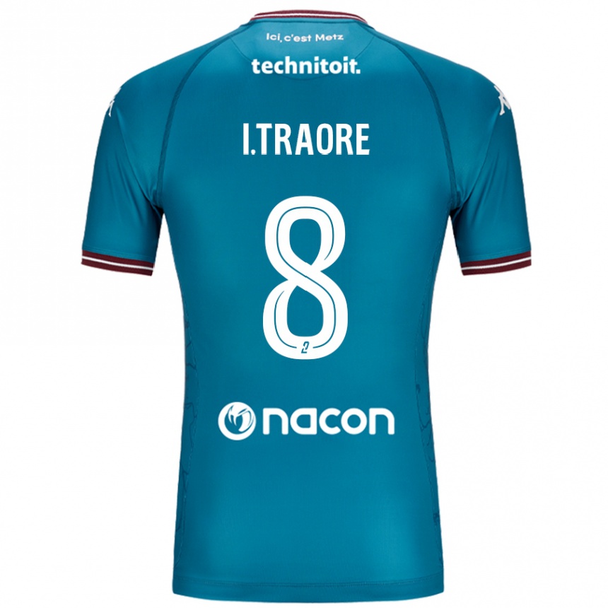 Women Football Ismaël Traoré #8 Bleu Petrole Away Jersey 2024/25 T-Shirt Nz